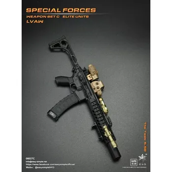 Doplněk k figurce Zbraň pro 1/6 figurky Special Force Weapon Set C Elite Units LVAW - The Team 5.56 Assault Rifle (Black)