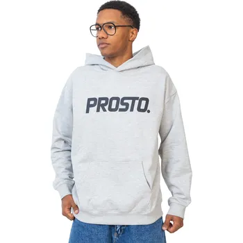 Pánská mikina Mikina S Kapucí Prosto Big Log Gray - L