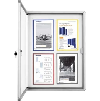 Kancelářský nábytek Venkovní informační vitrína Magnetoplan 6 x A4 - magnetická, hliník