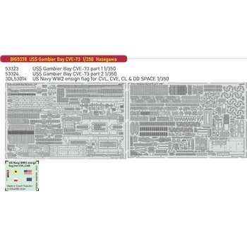 Plastikový model Eduard 1/350 USS Gambier Bay CVE-73 (HASEGAWA)