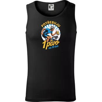 Pánské termoprádlo Potřebuju jedno pivo na 10 km - Tílko pánské Core - L ( Černá )