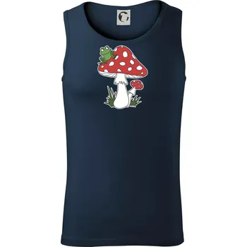 Goblincore houba veselá - Tílko pánské Core - 2XL ( Námořní modrá (velmi tmavá - téměř černá) )