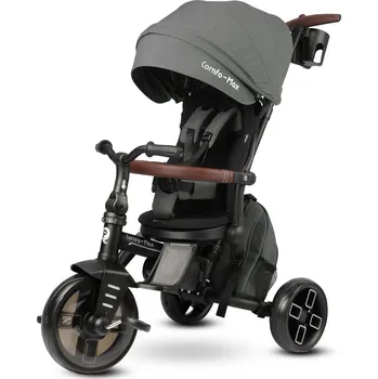 Dětské vozidlo QPLAY Tříkolka Comfo Max Grey, 7v1, věk 10-72 měsíců