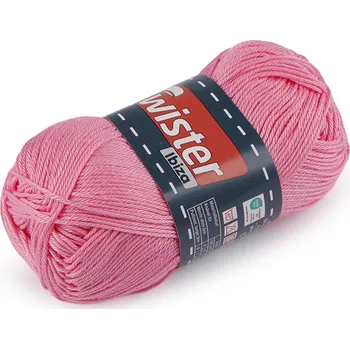Příze Bavlněná pletací příze Twister Ibiza 50 g, barva 5 (31) růžová