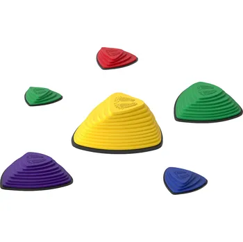 podložka na cvičení Protiskluzové balanční kameny, 6 kusů | vícebarevné