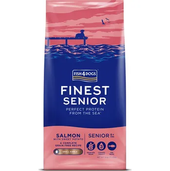 Krmivo pro psa FISH4DOGS Granule malé pro starší psy Finest losos se sladkými bramborami 6 kg, 8+