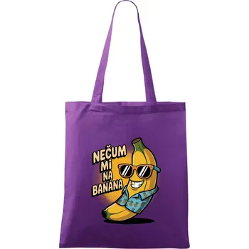 Nečum mi na banána - Taška bavlněná - 42 x 38 cm ( Fialová )