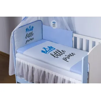 Povlečení Baby Nellys Povlečení do postýlky Little Prince Modré Bavlna, 135/100 cm