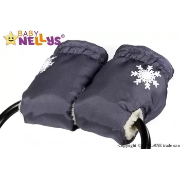 Rukávník Baby Nellys Rukávník ke kočárku Vlna Vločka Grafit