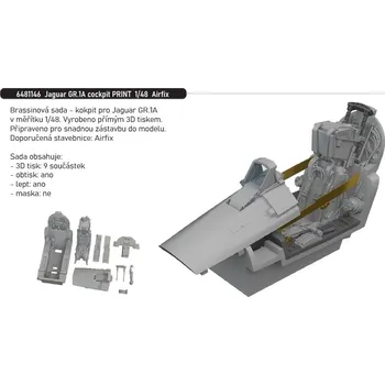 Plastikový model Eduard 1/48 Jaguar GR.1A cockpit PRINT (AIRFIX)