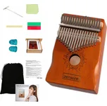 Zenwire K-01 kalimba African Instrument Piano Zanza Mbira 17 Keys Wooden Brown