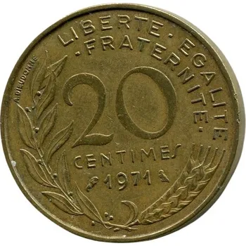 FRANCIE. 20 centimes 1971.