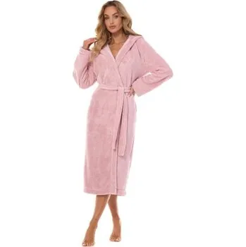 Dámský župan Hřejivý dámský župan LaL 2412 Night Světle růžová XL