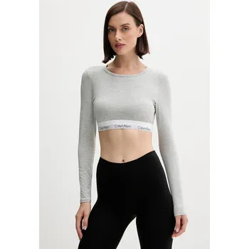 Pánské oblečení Tričko s dlouhým rukávem Calvin Klein Underwear LV00QF8600 šedá 90M, vel. L