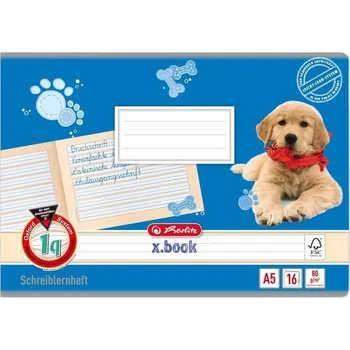 Sešit Sešit A5/1q Herlitz, vodící linky 80g/m2 - 16 listů