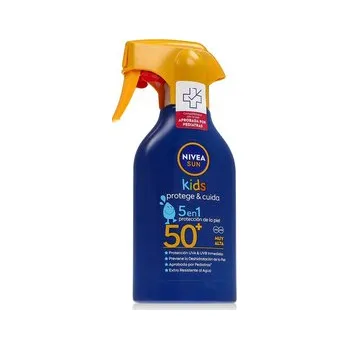 Opalování Nivea Sun Kids Protect & Care Trigger Spray SPF 50+ 270 ml