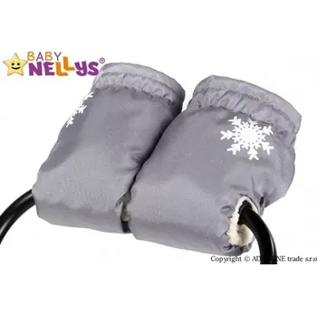 Rukávník Baby Nellys Rukávník ke kočárku Flees Vločka Šedý