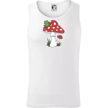 Goblincore houba veselá - Tílko pánské Core - 2XL ( Bílá )