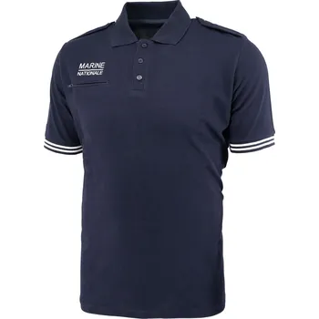 Pánské tričko Armáda Francouzská Polokošile s krátkým rukávem MARINE NATIONALE s pruhy a kapsou MODRÁ
