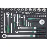 Modul - gola sada 1/4", 3/8" a 1/2", momentové klíče 2-200 Nm, 66 ks - JONNESWAY T27166SV