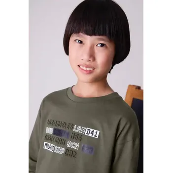 Chlapecké tričko Bavlněné tričko s dlouhým rukávem Mayoral zelená barva, 7012 7012.7E.Junior.9BYA 91X, vel. 152