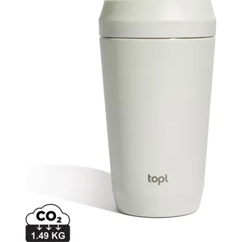 Termohrnek Topl To Go 354 ml z RCS recyklované oceli - Bílá, Firemní dárkové předměty s vlastním potiskem