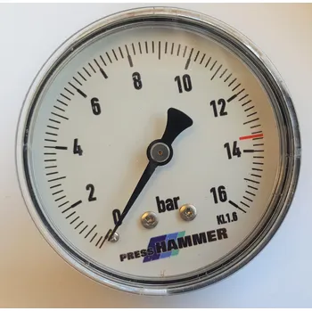 Příslušenství ke kompresoru PRESS-HAMMER Manometr 0 - 16 bar, zadní výstup 1/4"