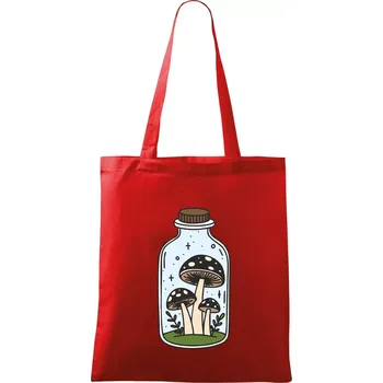 Nákupní taška Goblincore láhev - Taška bavlněná - 42 x 38 cm ( Červená )