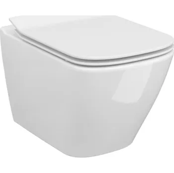 Klozet Cersanit S701-405-ECO - Závěsné WC s prkénkem CITY keramika/bílá