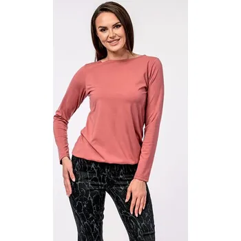 Dámská halenka Volnější starorůžová dámská halenka s dlouhými rukávy 7791 velikost XL