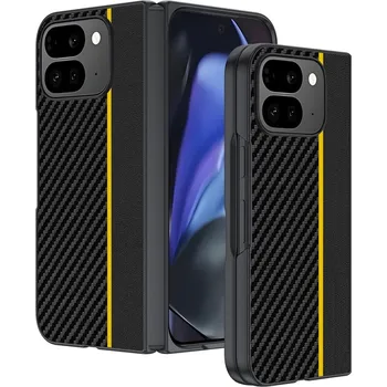 Pouzdro na mobilní telefon Carbone plastový kryt na mobil Google Pixel 10 Pro Fold - žlutý