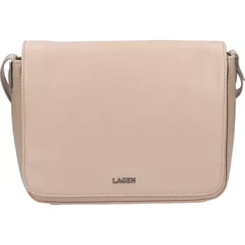 Dámská kožená kabelka - béžová od firmy LAGEN (Dámská kožená kabelka LAGEN)