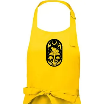 Kuchyňská zástěra Goblincore černobílá oválná žába - Pánská zástěra na vaření - Univerzální velikost ( Žlutá )