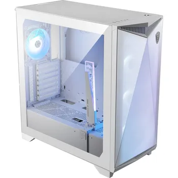 PC skříň MSI MPG GUNGNIR 300R AIRFLOW 306-7G21W21-W57 MSI skříň MPG GUNGNIR 300R AIRFLOW WHITE/ bez zdroje/ bílý/ levé temperované sklo/ 4x 120 mm A-RGB fan/ 1x USB-C/ 2x USB