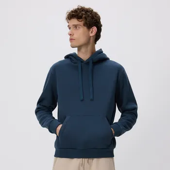 Pánská mikina Reserved - Regular mikina s kapucí - ocelově modrá - 6926H-95X - 6926H-95X-L