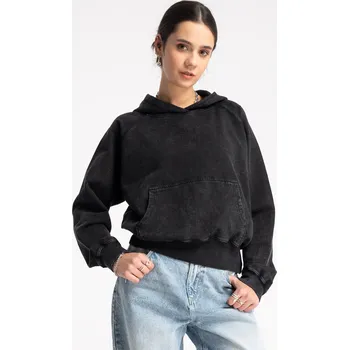 Dívčí mikina Reporter Young | Dívčí tmavě šedá mikina BOXY s kapucí - Barva TMAVĚ ŠEDÁ, Velikost 146 251-0551G-08-100-1