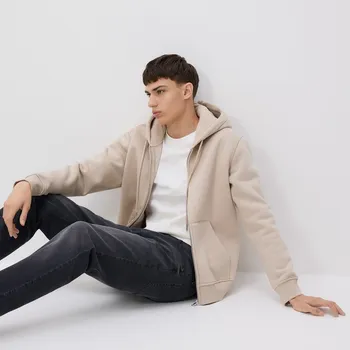 Pánská mikina Reserved - Mikina s kapucí - béžová - 6927H-08X - 6927H-08X-M