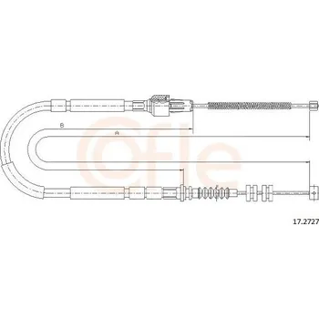 Auto-moto Tažné lanko, parkovací brzda COFLE 17.2727
