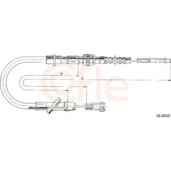 Spojkové lanko Tazne lanko, ovladani spojky COFLE 18.6010