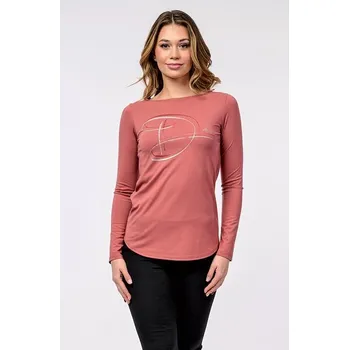 Dámská halenka Viskózová starorůžová dámská halenka s potiskem 7748 velikost S