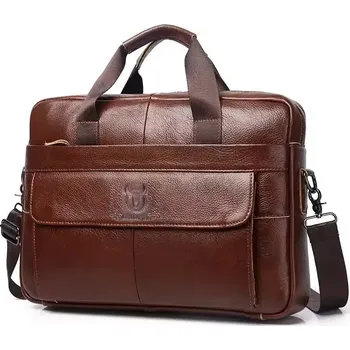 BULLCAPTAIN pánská kožená brašna Thorlak Hnědá 9L