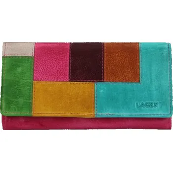 Dámská pestrobarevná kožená peněženka od firmy LAGEN (Dámská kožená peněženka LAGEN)