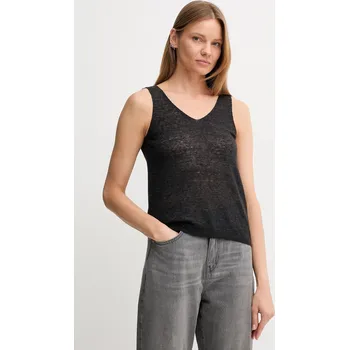 Top s vlnou United Colors of Benetton šedá barva, 109PDH01F 90Y, vel. XS