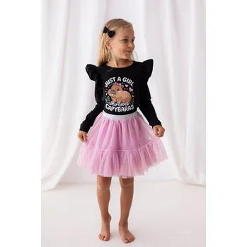 Dívčí Blůzka s roztomilou kapybarou-Lily Grey 140 / 10 let