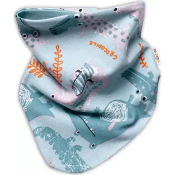 Baby Nellys Dětský šátek na krk Krokodýl Eda