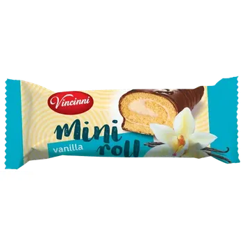 Cukrovinka Vincinni mini roll vanilkový krém 30g
