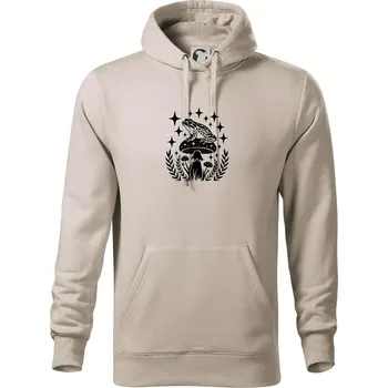 Pánská mikina Goblincore hvězdy a houba - Mikina pánská Cape s kapucí - 5XL ( Ledově šedá )