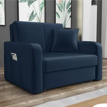 Pohovka Pohovka VIVA I PUFF | 103 cm | rozkládací + úložný prostor | kapsy na bocích | VÝBĚR TKANIN