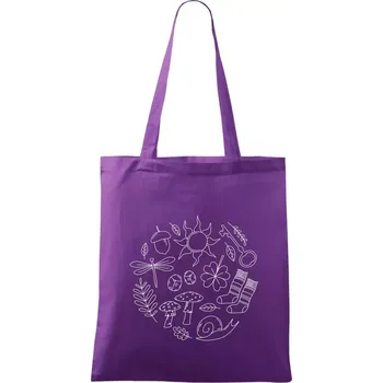 Goblincore kruh - Taška bavlněná - 42 x 38 cm ( Fialová )