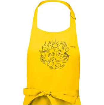 Kuchyňská zástěra Goblincore kruh - Dámská zástěra na vaření - Univerzální velikost ( Žlutá )